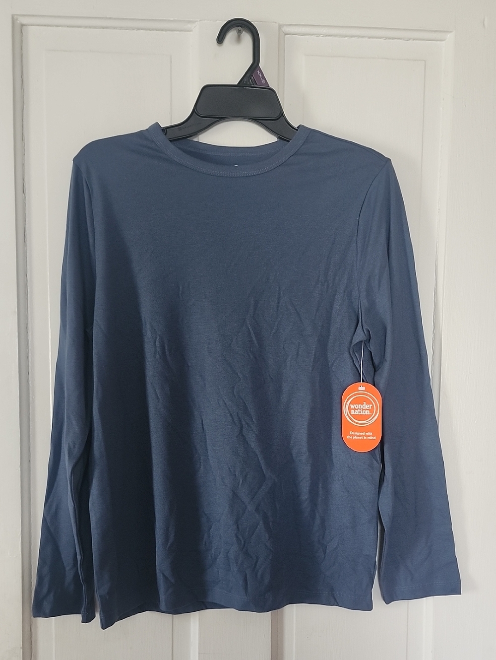 wonder nation Navy Long-Sleeve Crewneck Tee
